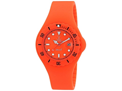Toy Watch Women's Jelly Orange Dial, Orange Silicone Watch
