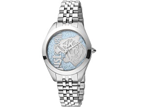 Just Cavalli Women's Pantera Light Blue Dial Stainless Steel Watch