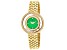 Christian Van Sant Women's Gracieuse Green Dial, Yellow Stainless Steel Watch