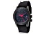 Glycine Men's Airman Worldtimer 42mm Quartz Black Dial Red Hands Black Strap Watch