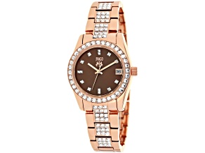 Jivago Women's Magnifique Chocolate Brown Dial Rose Stainless Steel Watch