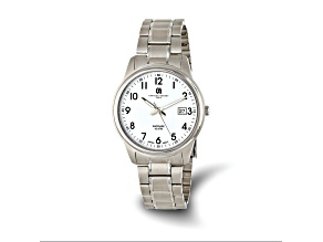 Men's Charles Hubert Titanium 40mm White Dial Watch