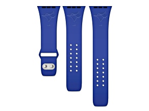 Gametime Toronto Blue Jays Debossed Silicone Apple Watch Band (42/44mm M/L). Watch not included.