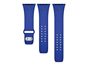 Gametime Chicago Cubs Debossed Silicone Apple Watch Band (42/44mm M/L). Watch not included.