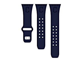 Gametime Cleveland Guardians Debossed Silicone Apple Watch Band (42/44mm M/L). Watch not included.