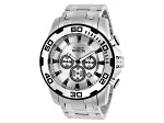 Invicta Pro Diver 50mm White Dial Stainless Steel Band Quartz Watch