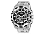 Invicta Pro Diver 50mm Black Dial Stainless Steel Band Quartz Watch