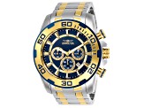 Invicta Pro Diver 50mm Blue Dial Stainless Steel Band Quartz Watch