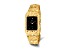 10k Yellow Gold Black 27x47mm Dial Square Face Nugget Watch