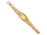 10k Yellow Gold Champagne 27x47mm Dial Square Face Nugget Watch