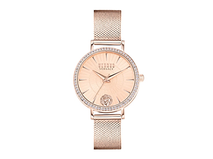 Versus Versace Mar Vista Womens Watch 34mm Rose Case Rose Enamel Dial Rose Bracelet