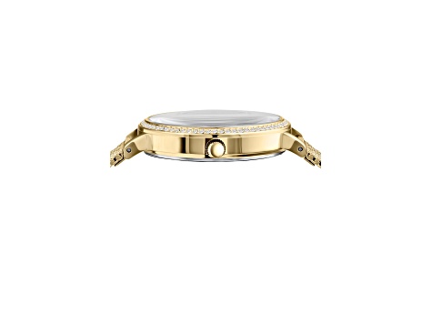 Versus Versace Mar Vista Womens Watch 34mm Gold Tone Case Blue Enamel Dial Gold Tone Bracelet