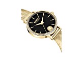 Versus Versace Mar Vista Womens Watch 34mm Gold Tone Case Blue Enamel Dial Gold Tone Bracelet