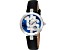 Just Cavalli Women's Maiuscola White Dial, Black Leather Strap Watch