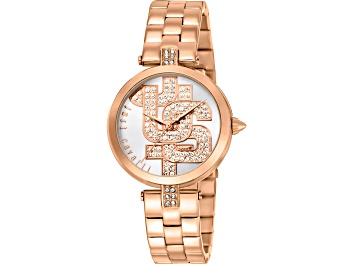 Picture of Just Cavalli Women's Maiuscola Rose Dial, Rose Stainless Steel Watch