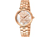 Just Cavalli Women's Maiuscola Rose Dial, Rose Stainless Steel Watch