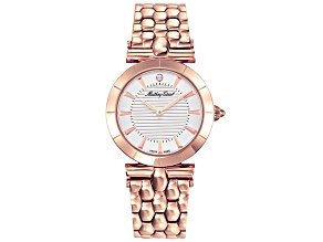 Mathey Tissot Women's Classic White Dial Rose Stainless Steel Watch