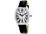 Christian Van Sant Women's Chic White Dial, Black Leather Strap Watch