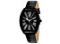 Christian Van Sant Women's Chic Black Dial, Black Leather Strap Watch