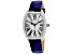 Christian Van Sant Women's Chic White Dial, Blue Leather Strap Watch