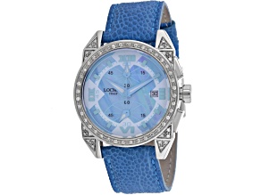 Locman Men's Cavallo Pazzo Blue Leather Strap Watch