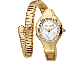 Just Cavalli Women's Serpente Corto White Dial, Rose Stainless Steel Watch