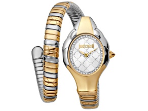 Just Cavalli Women's Serpente Corto White Dial, Multicolor Stainless Steel Watch
