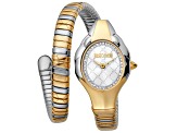 Just Cavalli Women's Serpente Corto White Dial, Multicolor Stainless Steel Watch