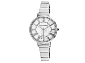 Ted Lapidus Women's Classic Quartz Marble Design Dial Stainless Steel Watch