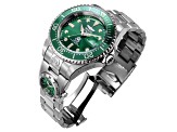 Invicta Pro Diver 47mm Automatic Stainless Steel Watch, Green Bezel