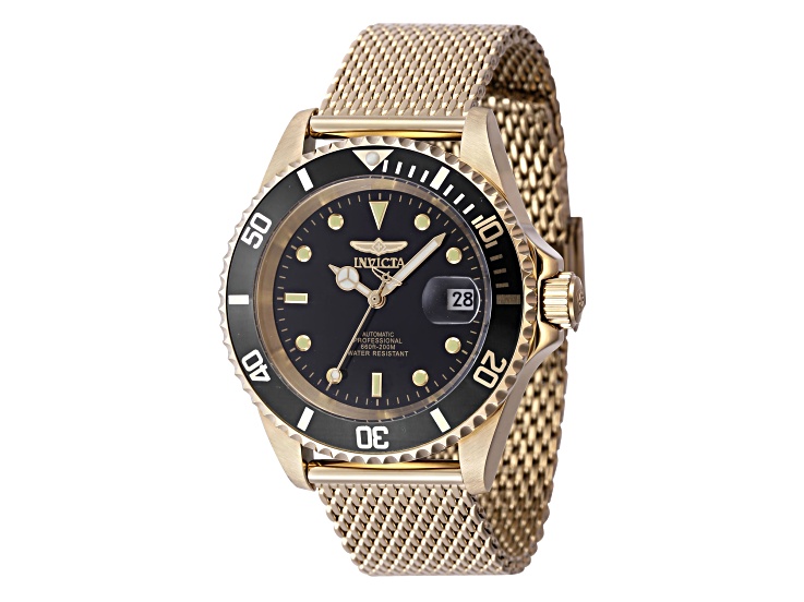Invicta Pro Diver 40mm Black Dial Gold Tone Stainless Steel