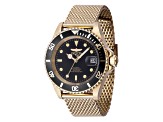Invicta Pro Diver 40mm Black Dial Gold Tone Stainless Steel Automatic Watch. 8 inch band length