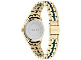 Timex Women's Legacy 36mm Quartz Yellow Stainless Steel Watch, Blue Dial