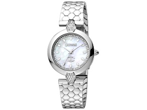 Just Cavalli Women's Donna White Dial, Stainless Steel Watch