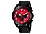 Oceanaut Men's Naval Red Dial, Black Silicone Watch