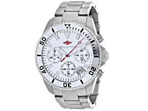 Seapro Men's Scuba 200 Chrono White Dial, Stainless Steel Watch