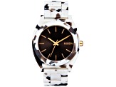 Nixon Men's Time Teller Black Dial, White Tortoise Pattern Acetate Watch