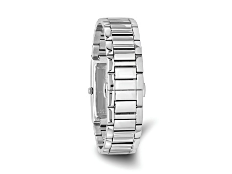 Ladies Charles Hubert Crystal Bezel White Dial 21x46mm Watch