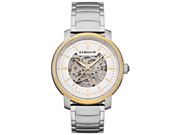 Picture of Thomas Earnshaw Men's New Holland 42.5mm Automatic Gray Dial Yellow Bezel Stainless Steel Watch
