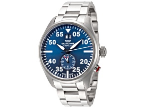 Glycine Men's Airpilot Chrono 44mm Quartz Blue Dial Stainless Steel Watch