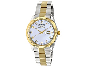 Oniss Men's Admiral White Dial, Stainless Steel Bracelet Watch