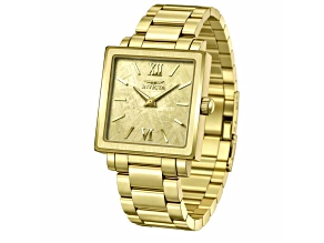 Invicta Women's Angel 23 X 23mm Goldtone Dial Stainless Steel Bracelet Quartz Watch