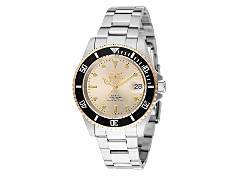 Invicta Pro Diver 40mm Champagne Dial Stainless Steel Band Automatic Watch