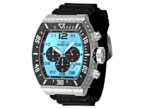 Invicta Pro Diver 51mm Light Blue Dial Black Silicone Strap Quartz Watch