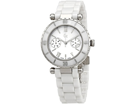 Guess Women's Classic White Ceramic Watch