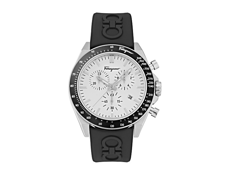 Ferragamo Urban Mens Watch 43mm Stainless Steel Case Silver
