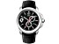 Jivago Men's Gliese Black Dial, Black Leather Strap Watch
