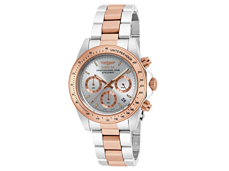 Invicta Speedway 39.5mm Silver Dial Stainless Steel Band Quartz Watch