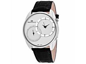 Oceanaut Men's Sentinel White Dial, Black Leather Strap Watch