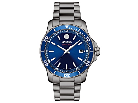 Movado Men's Series 800 Blue Dial, Gunmetal Stainless Steel Watch